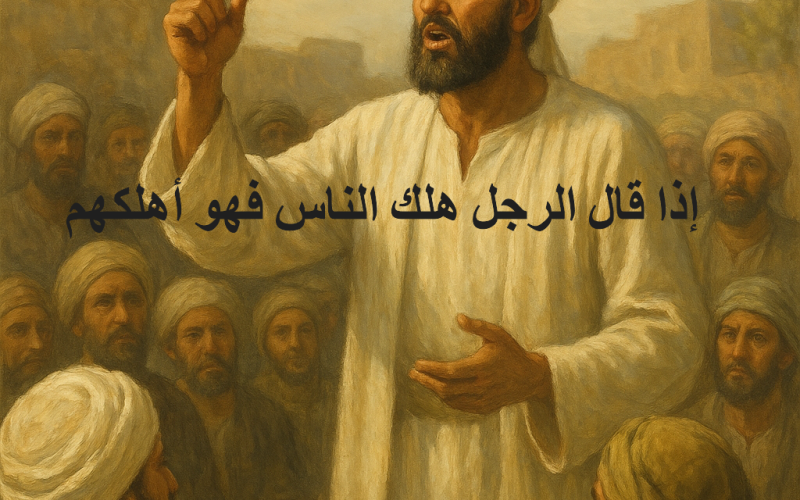 إذا قال الرجل هلك الناس فهو أهلكهم