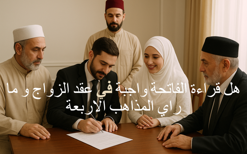 قراءة الفاتحة عند عقد القران