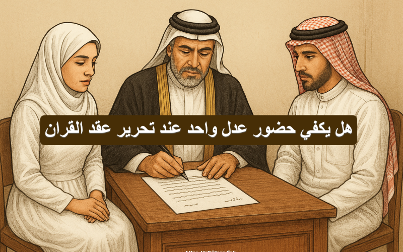 هل يكفي حضور عدل واحد عند تحرير عقد القران